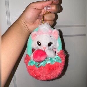 Disney Marie Strawberry Keychain from Japan
